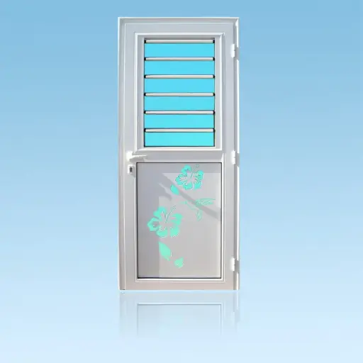 Porte décor 1 battant Colibri + jalousie